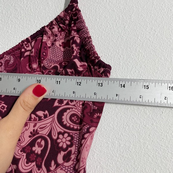 Y2K Forever 21 Dress Women S Midi Fairy Garden Party Coquette Halter Bodycon - Picture 6 of 8